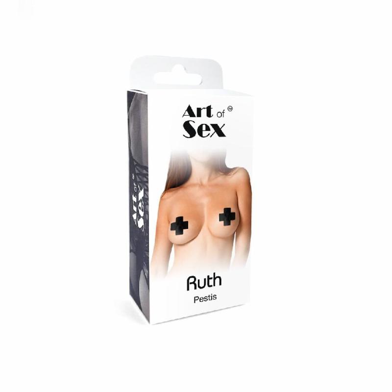 Сексуальні наліпки на груди Art of Sex – Ruth, колір чорний