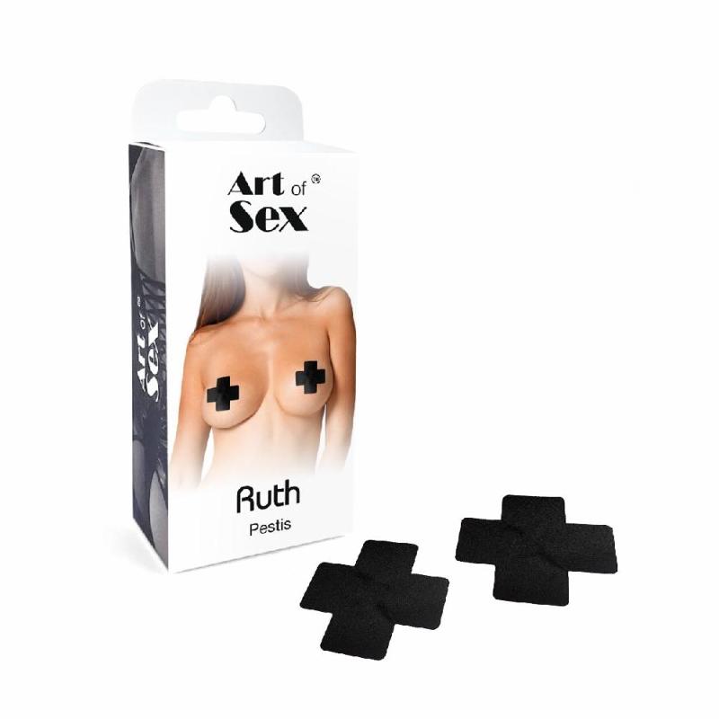 Сексуальні наліпки на груди Art of Sex – Ruth, колір чорний