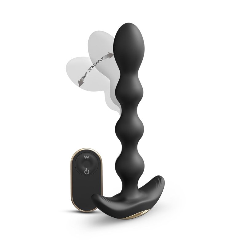 Анальний вібратор-намисто Dorcel FLEXI BALLS, гнучкий стовбур, пульт ДК - зображення 1