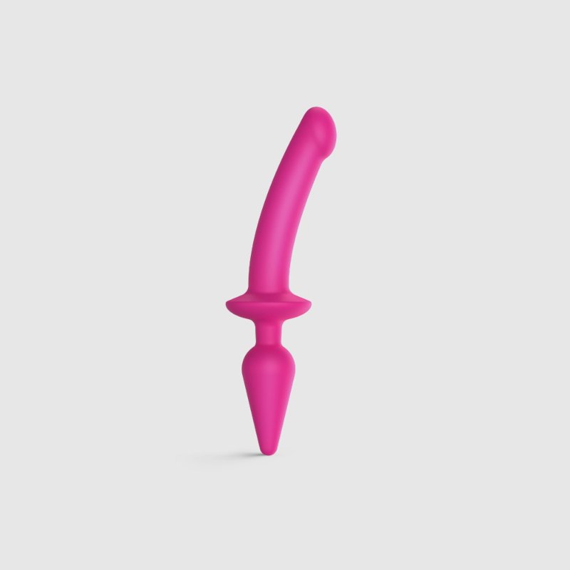 Анальна пробка з дилдо 2в1 Strap-On-Me SWITCH PLUG-IN DILDO Fuchsia L, діаметр 4,5/3,4 см - зображення 1
