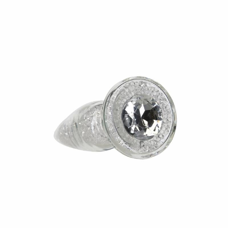 Скляна анальна пробка Pillow Talk Fancy Luxurious Glass Anal Plug, ⌀3,1см, віброкуля в подарунок