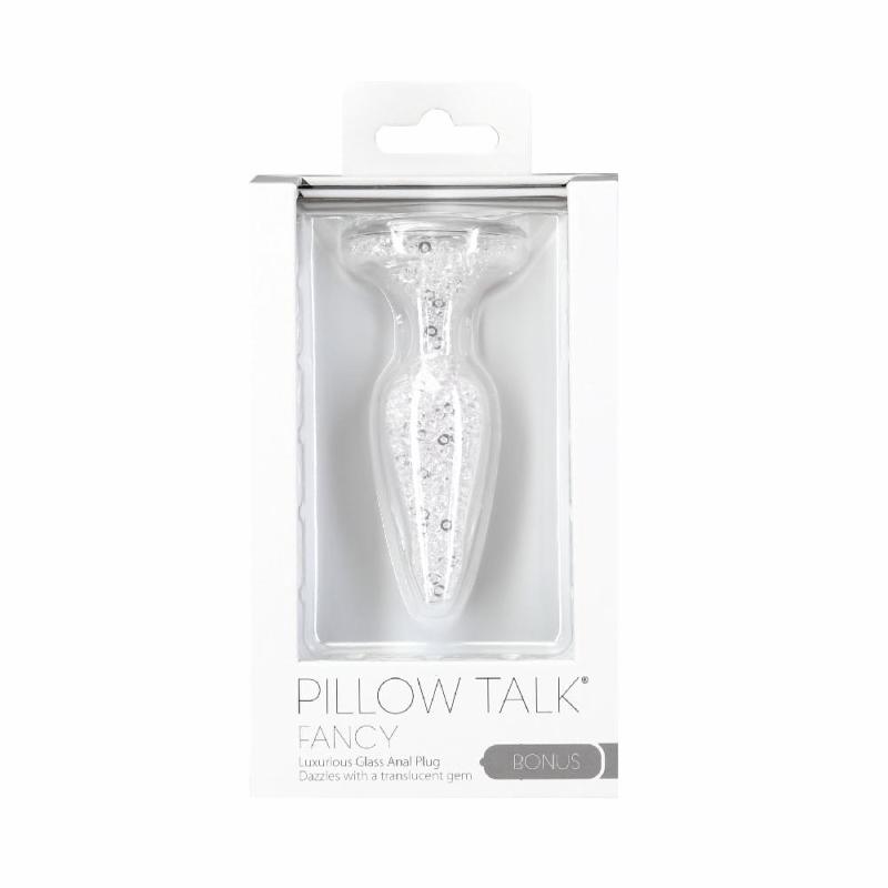 Скляна анальна пробка Pillow Talk Fancy Luxurious Glass Anal Plug, ⌀3,1см, віброкуля в подарунок