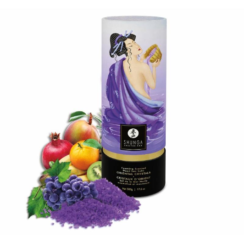 Пінлива сіль для ванни Shunga Dead Sea salt Oriental Crystals — Exotic Fruits (500 г)