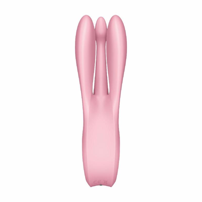 Кліторальний вібратор Satisfyer Threesome 1 Pink з трьома гнучкими пальчиками