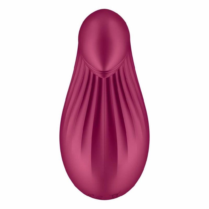 Вібратор Satisfyer Dipping Delight Berry, 2 мотори, гнучкий кінчик