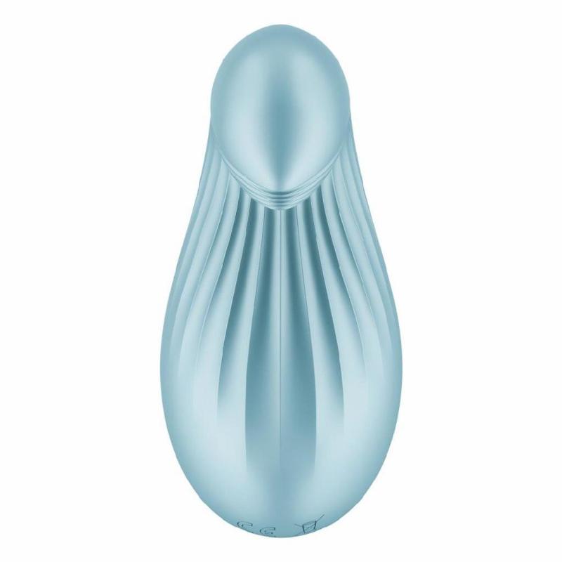 Вібратор Satisfyer Dipping Delight Light Blue, 2 мотори, гнучкий кінчик