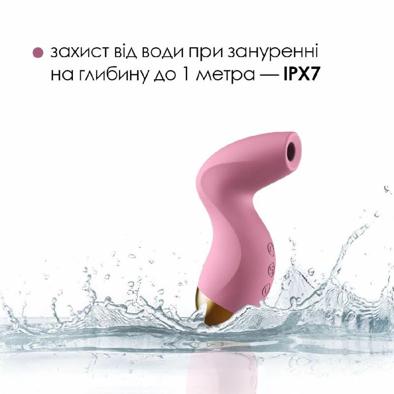 Вакуумний кліторальний стимулятор Svakom Pulse Pure Pale Pink, 5 режимів, 5 інтенсивностей у кожному