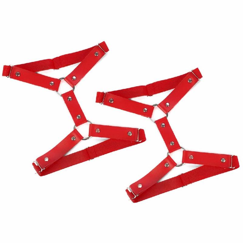 Гартери на ногу із натуральної шкіри Art of Sex - Kristina Leg Garters (2 шт), колір Червоний