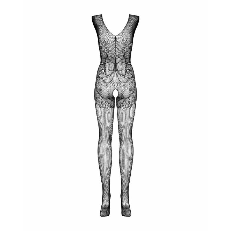 Бодістокінг Obsessive Bodystocking F234 S/M/L, абстрактний малюнок, глибоке декольте