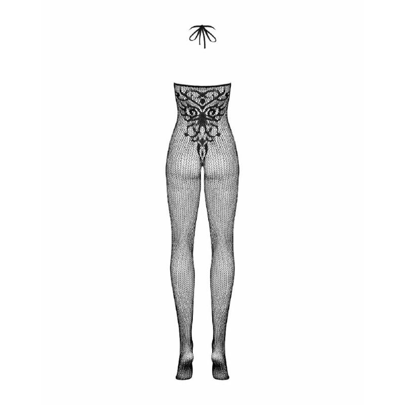 Бодістокінг Obsessive Bodystocking G308 S/M/L, халтер, декор у вигляді татуювання