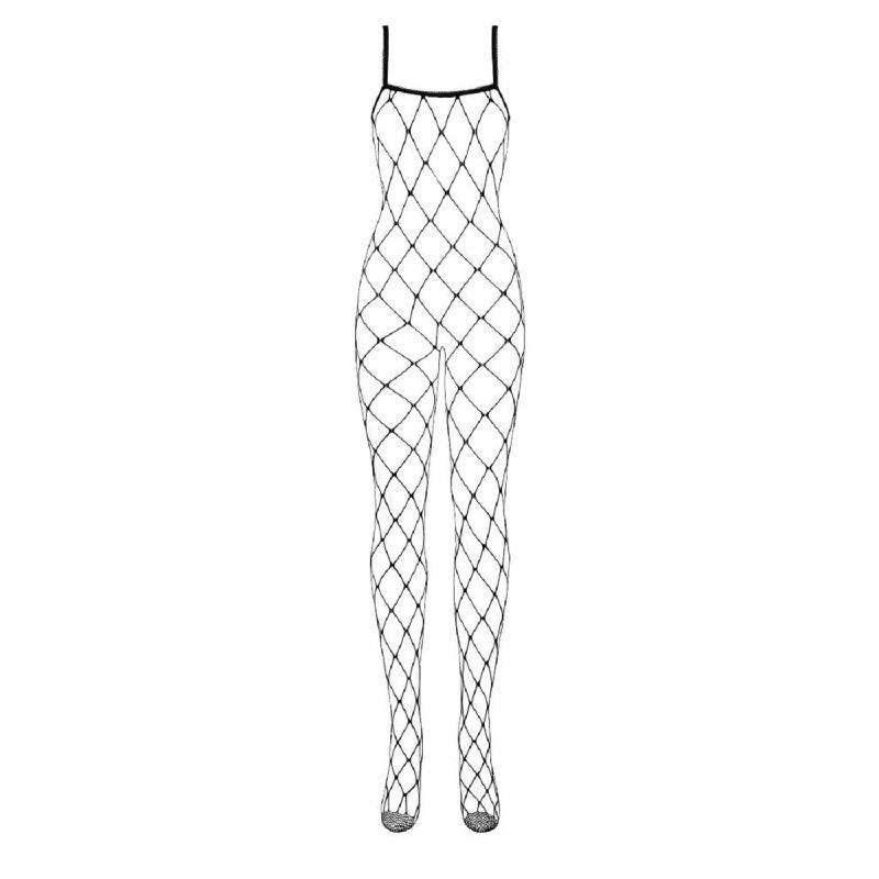 Бодістокінг з великим вічком і відкритими грудьми Obsessive Bodystocking N102 S/M/L, чорний