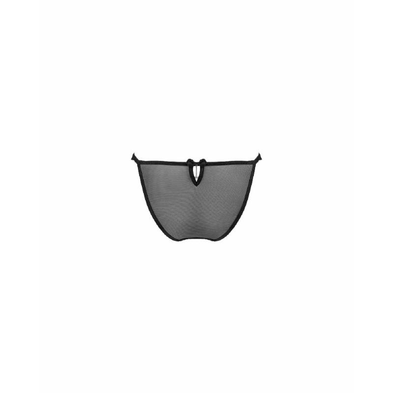 Напівпрозорі трусики з підвіскою Obsessive Ivannes panties black L/XL, чорні
