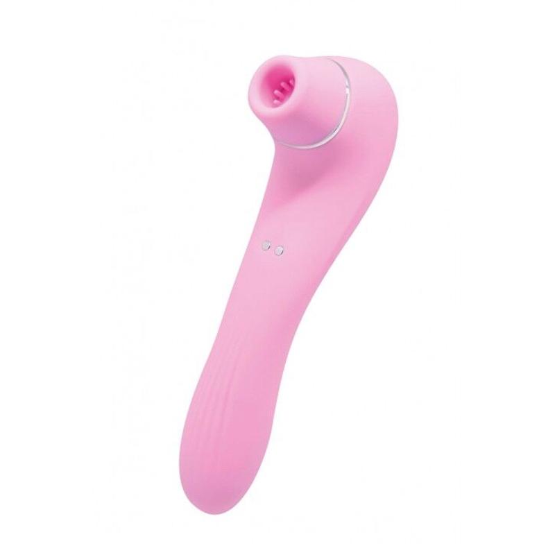 Вакуумний стимулятор з вібрацією Wooomy Smoooch Pink Clitoral Suction & Vibration, 10х2 режимів - зображення 1