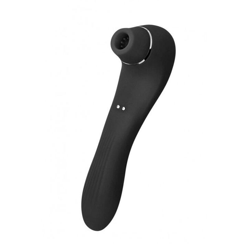 Вакуумний стимулятор з вібрацією Wooomy Smoooch Black Clitoral Suction & Vibration - зображення 1