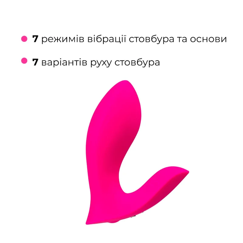Смарт-вібратор у трусики Lovense Flexer, манливий рух + вібрація, стимуляція клітора та точки G