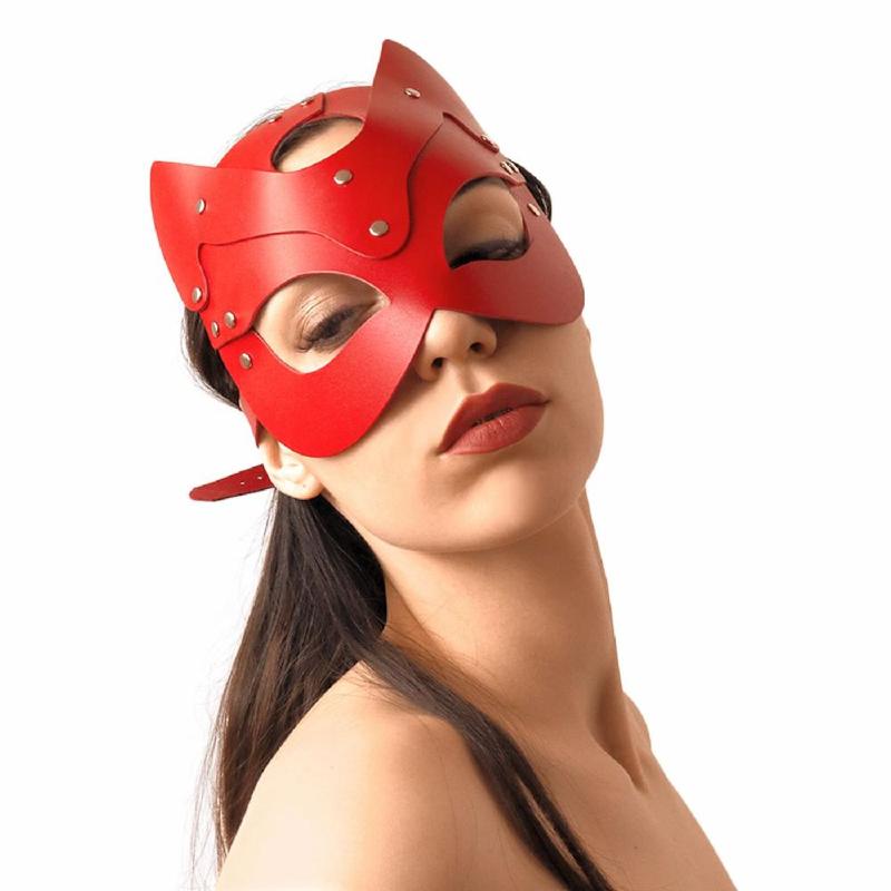 Маска Кішечки Art of Sex - Cat Mask, Червоний