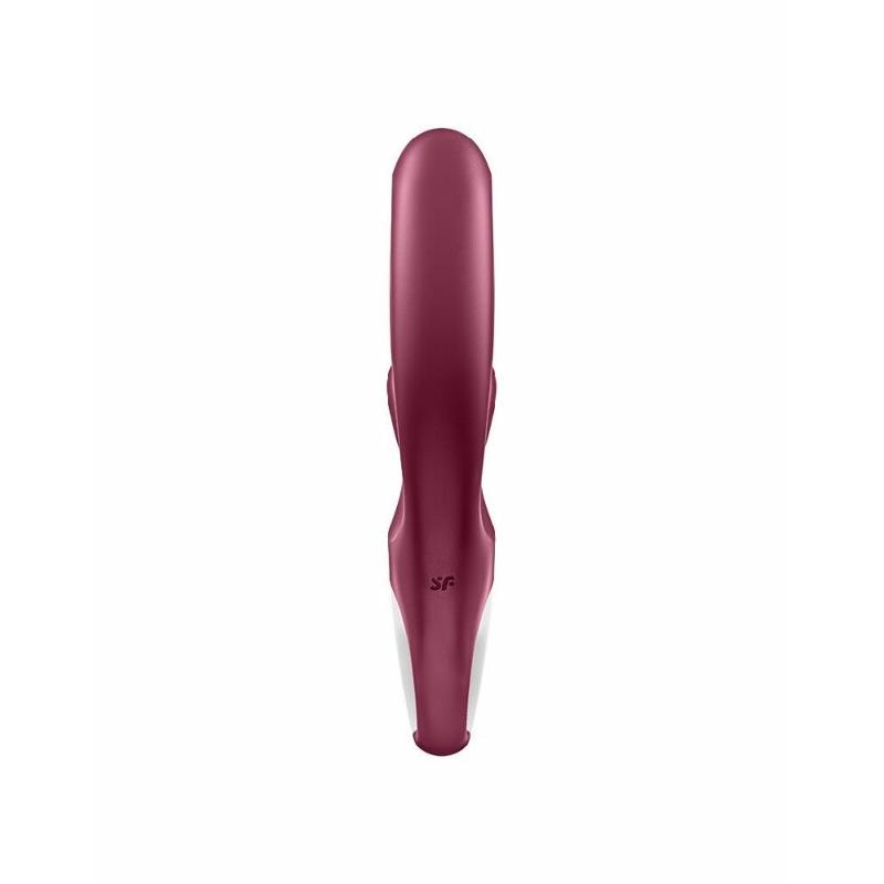 Вібратор-кролик Satisfyer Love Me Red, гнучкий, відросток з потрійним кінчиком