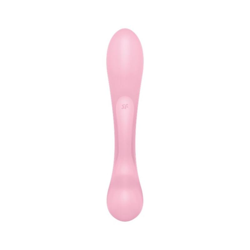 Двосторонній вібратор-кролик Satisfyer Triple Oh Pink, 3 мотори, руків’я-масажер