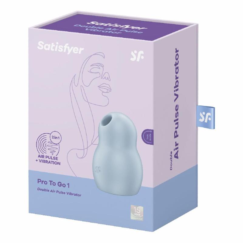 Вакуумний стимулятор з вібрацією Satisfyer Pro To Go 1 Blue