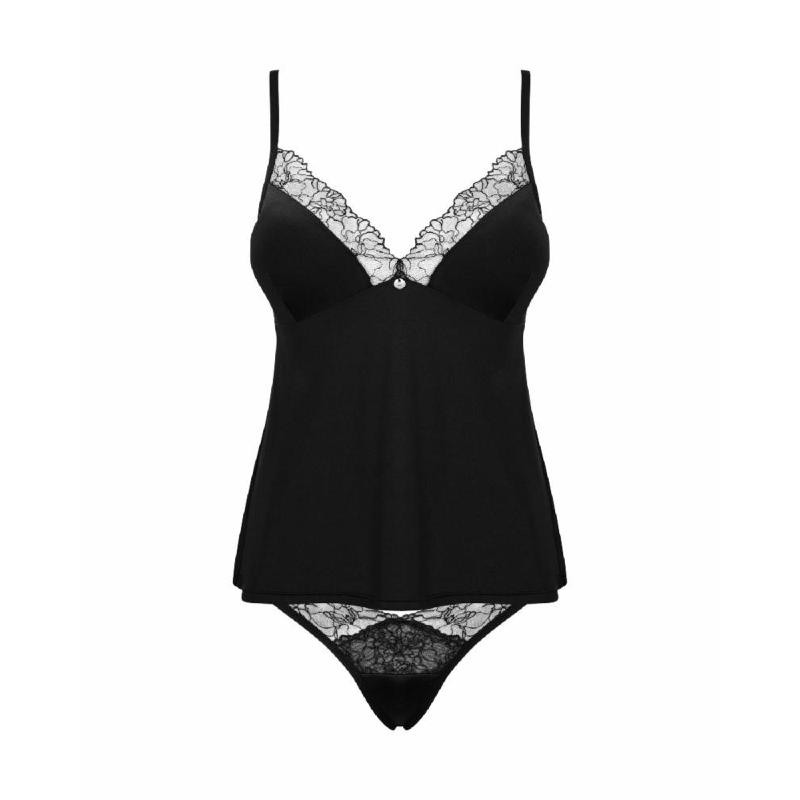 Топ та трусики Obsessive Bella Rou top & panties M/L, топ, трусики