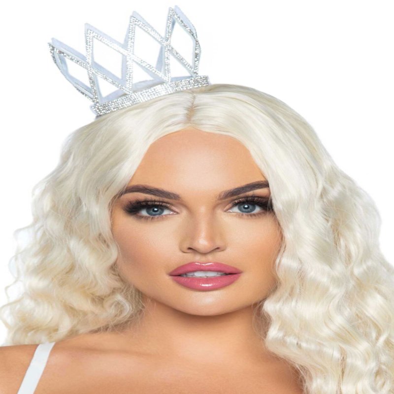 Корона зі стразами Leg Avenue Faux rhinestone die cut crown, з резиночками для кріплення - зображення 1