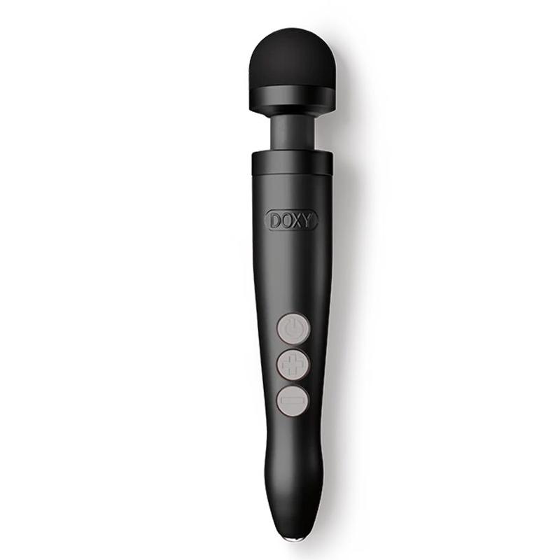 Вібромасажер DOXY Die Cast 3R - Matte Black, дуже потужний, перезаряджуваний, металевий корпус - зображення 1