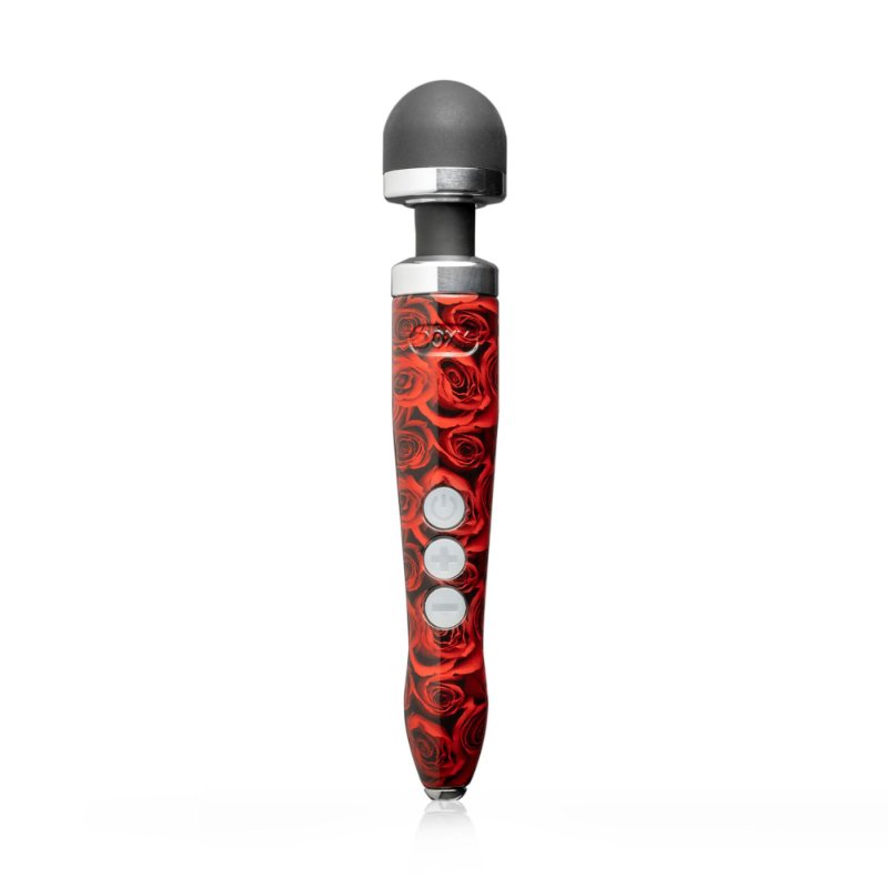 Вібромасажер DOXY Die Cast 3R - ROSE PATTERN, дуже потужний, перезаряджуваний, металевий корпус - зображення 1