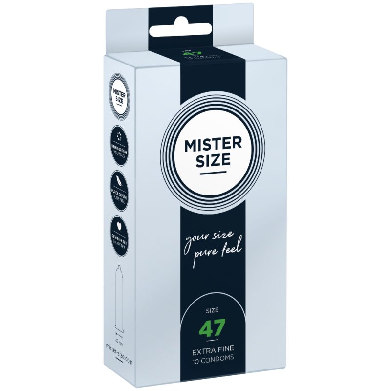 Презервативи Mister Size - pure feel - 47 (10 condoms), товщина 0,05 мм - зображення 1