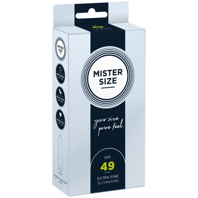 Презервативи Mister Size - pure feel - 49 (10 condoms), товщина 0,05 мм - зображення 1