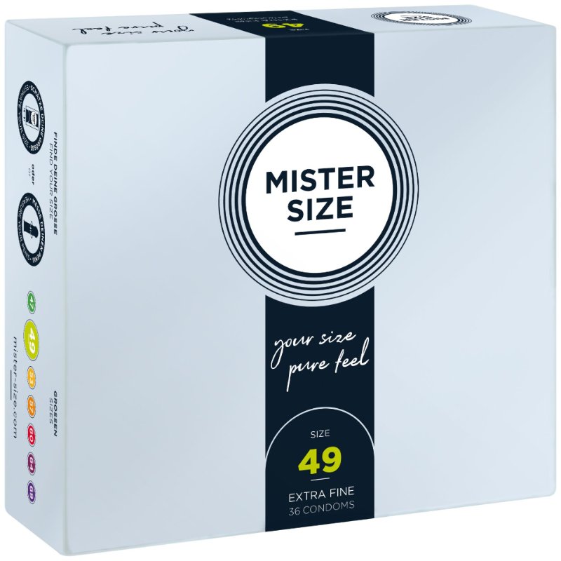 Презервативи Mister Size - pure feel - 49 (36 condoms), товщина 0,05 мм - зображення 1