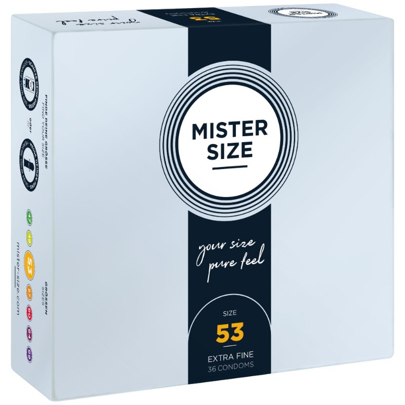 Презервативи Mister Size - pure feel - 53 (36 condoms), товщина 0,05 мм - зображення 1