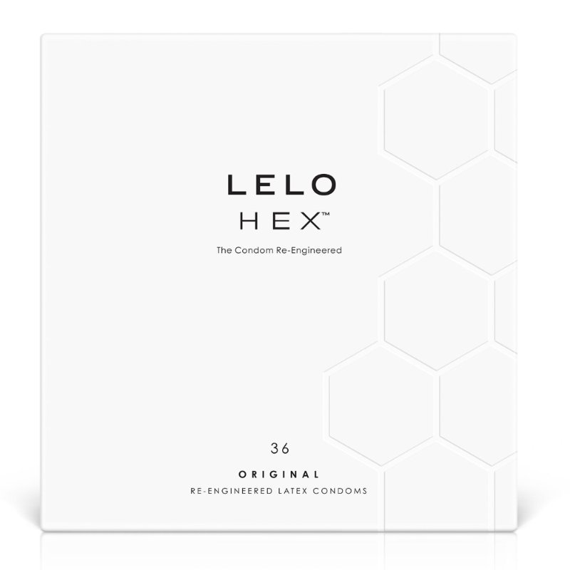 Презервативи LELO HEX Condoms Original 36 Pack, тонкі та суперміцні - зображення 1