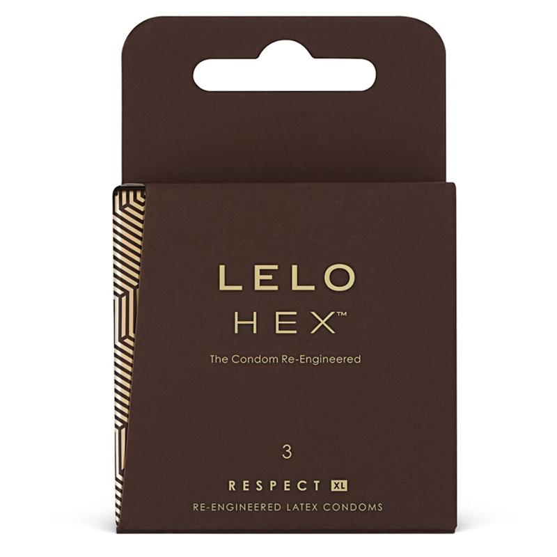 Презервативи LELO HEX Condoms Respect XL 3 Pack, тонкі та суперміцні, збільшений розмір - зображення 1