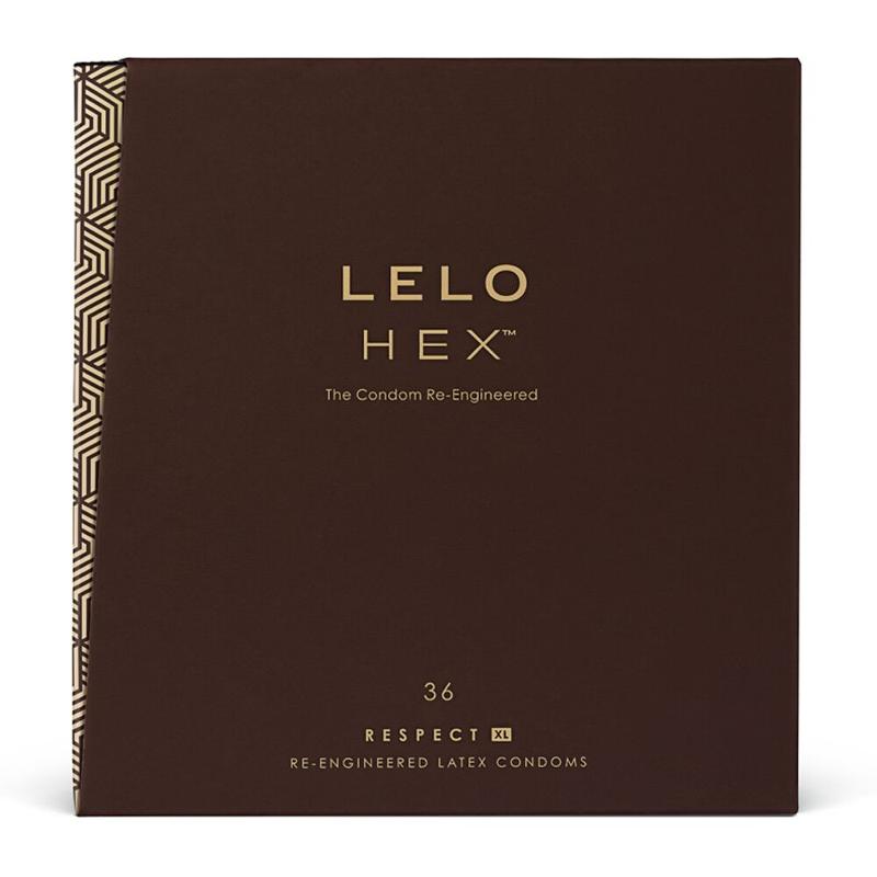 Презервативи LELO HEX Condoms Respect XL 36 Pack, тонкі та суперміцні, збільшений розмір - зображення 1