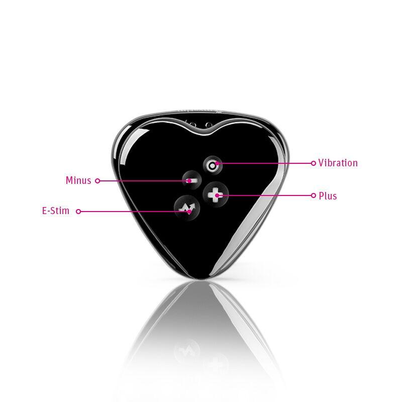 Вібратор для клітора з електростимуляцією Mystim Heart's Desire Black Edition