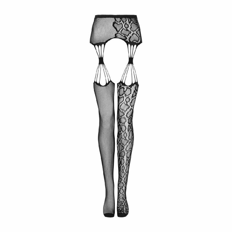 Еротичні колготки-бодістокінг Obsessive Garter stockings S821 S/M/L