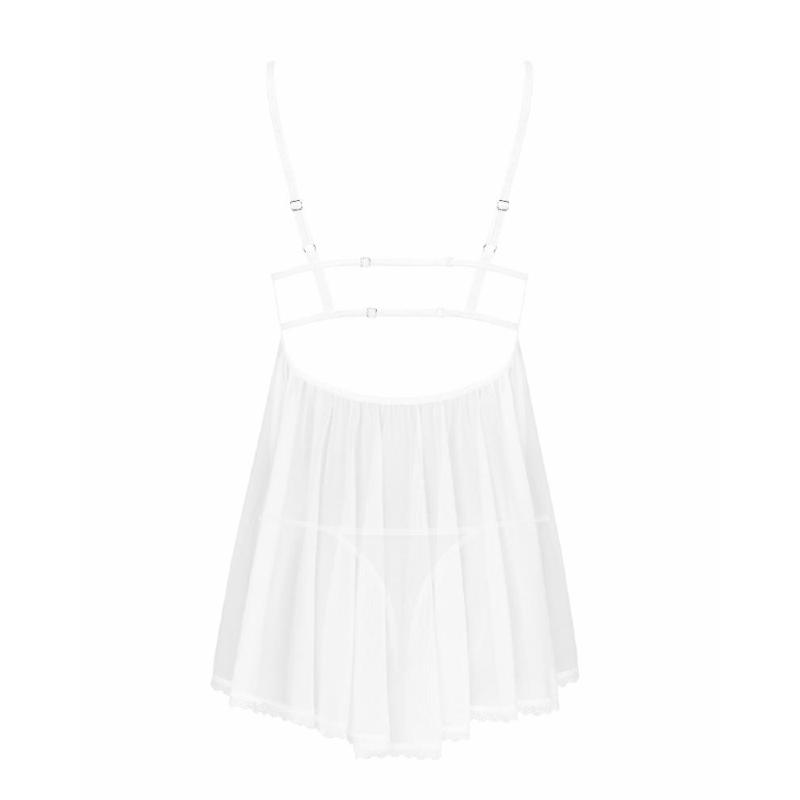 Пеньюар і трусики Obsessive Heavenlly babydoll & thong XS/S