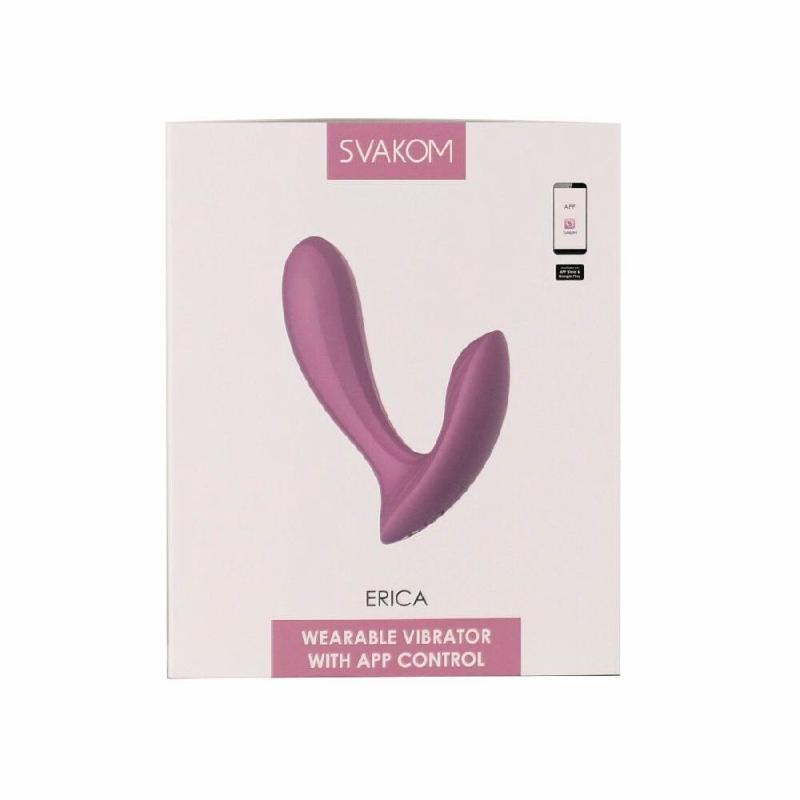 Смарт-вібратор у трусики Svakom Erica Romantic Rose, дуже гнучкий, 2 мотори