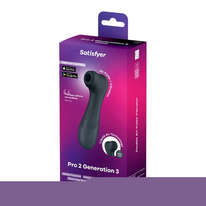 Вакуумний кліторальний стимулятор Satisfyer Pro 2 Generation 3 with Liquid Air Connect App Dark Grey