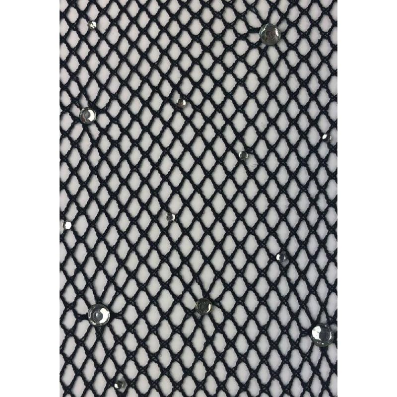 Колготки Leg Avenue Rhinestone micro net tights One size Black, дрібна сітка, стрази