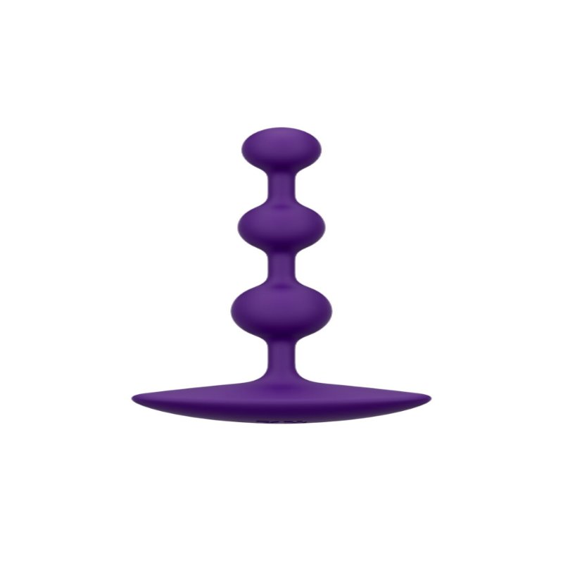 Анальне намисто Romp Amp Dark Purple, силікон, макс. діаметр 2,6 см - зображення 1