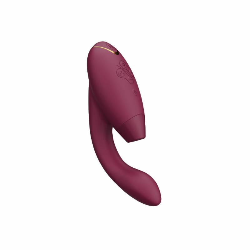 Подвійний вакуумний кліторальний стимулятор Womanizer Duo 2 - Bordeaux, незалежні мотори