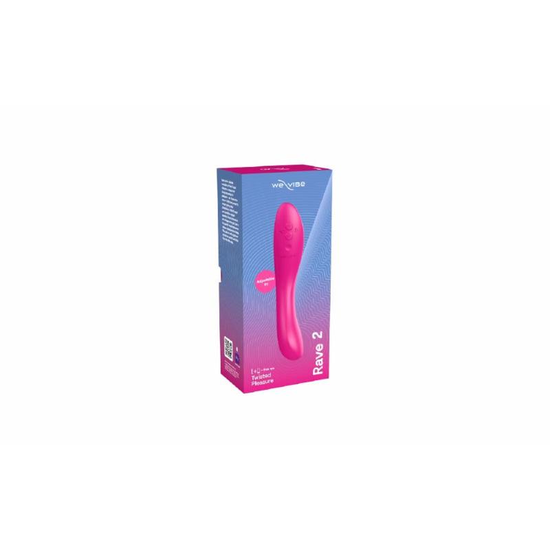 Смарт-вібратор We-Vibe Rave 2 Twisted Pleasure Pink, для точки G та входу в піхву, 2 мотори