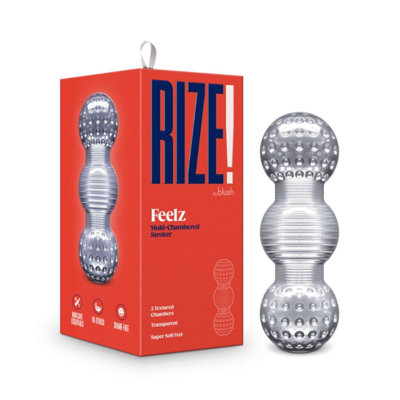 Мастурбатор Blush Rize – Feelz Masturbator – Clear, мультитекстура, ефект вакууму - зображення 1