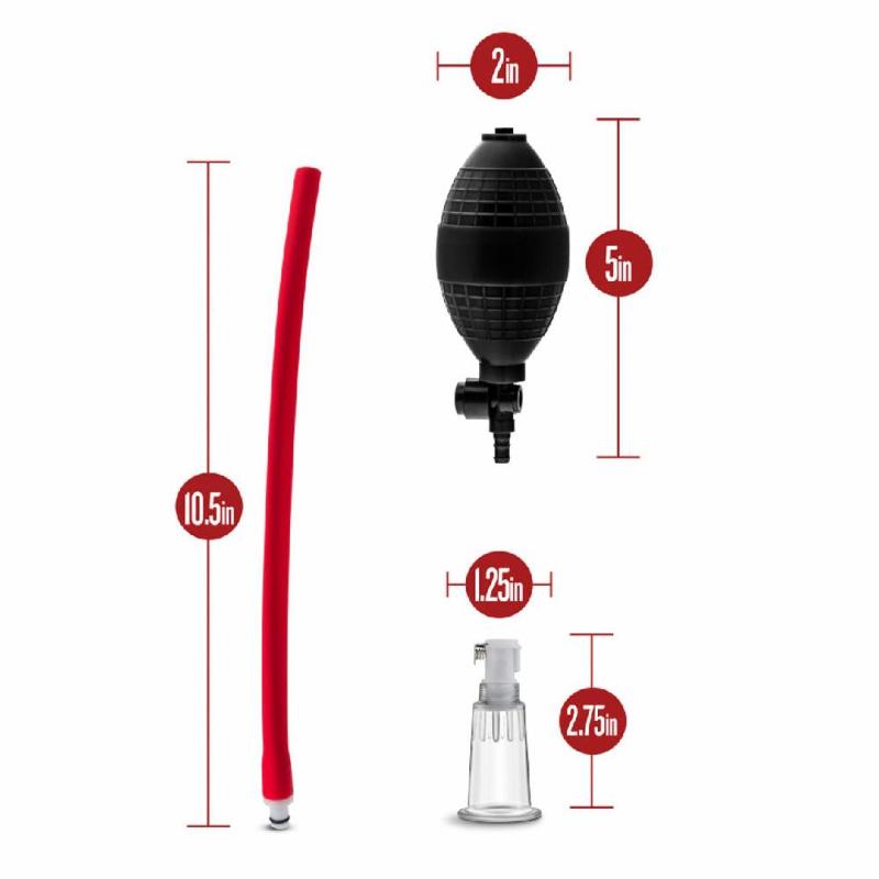 Вакуумна помпа для клітора Blush Temptasia – Beginner's Clitoral Pumping System, механічна, груша
