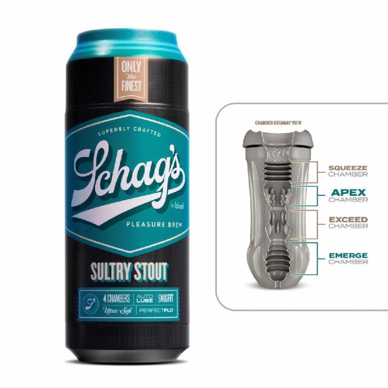 Мастурбатор – банка пива Blush Schag's – Sultry Stout Masturbator – Frosted, самозмащуваний, вакуум