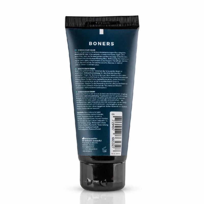 Крем-пролонгатор Boners Delay Cream 100 мл, легкий анестетик лаурет-9 + м’ята