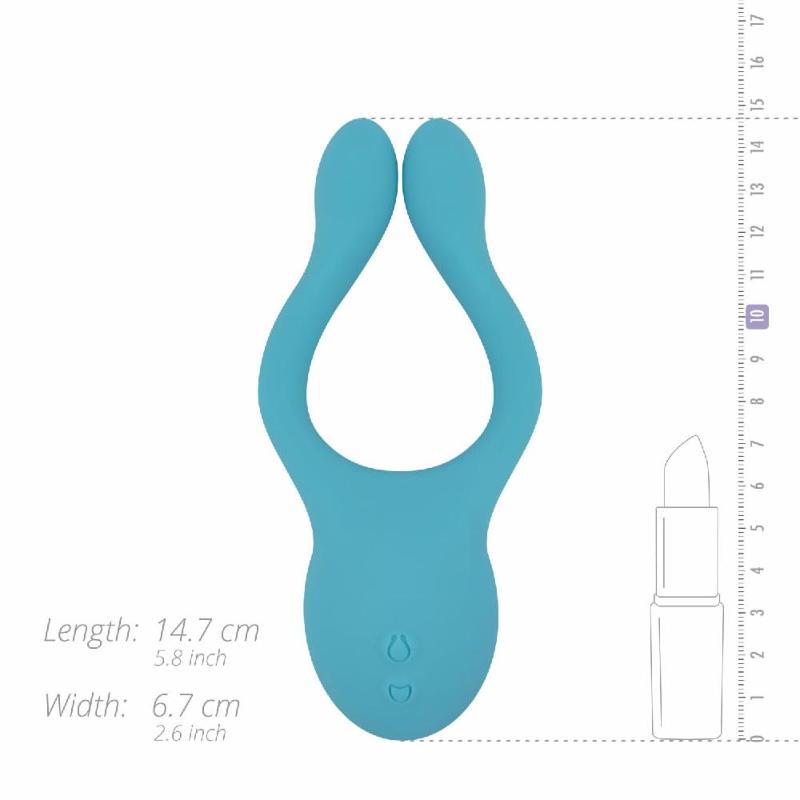 Універсальний вібратор для пар Cala Azul – Dani Couples Toy, 10 режимів