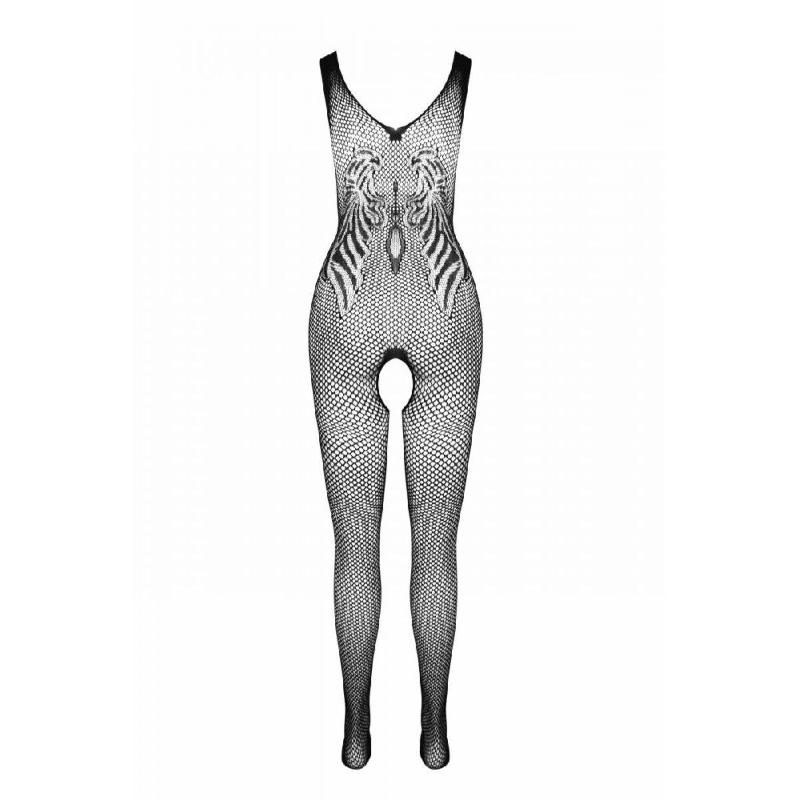 Бодістокінг з крилами Passion BS098 One Size, white, середня сітка, відкритий доступ