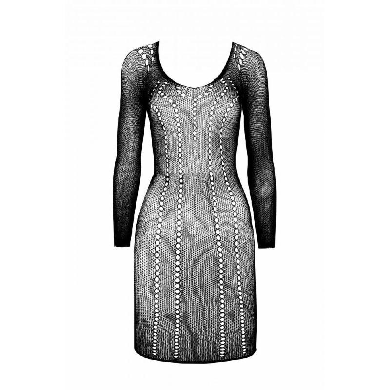 Напівпрозора мінісукня Passion BS101 One Size, white, рукава-мітенки